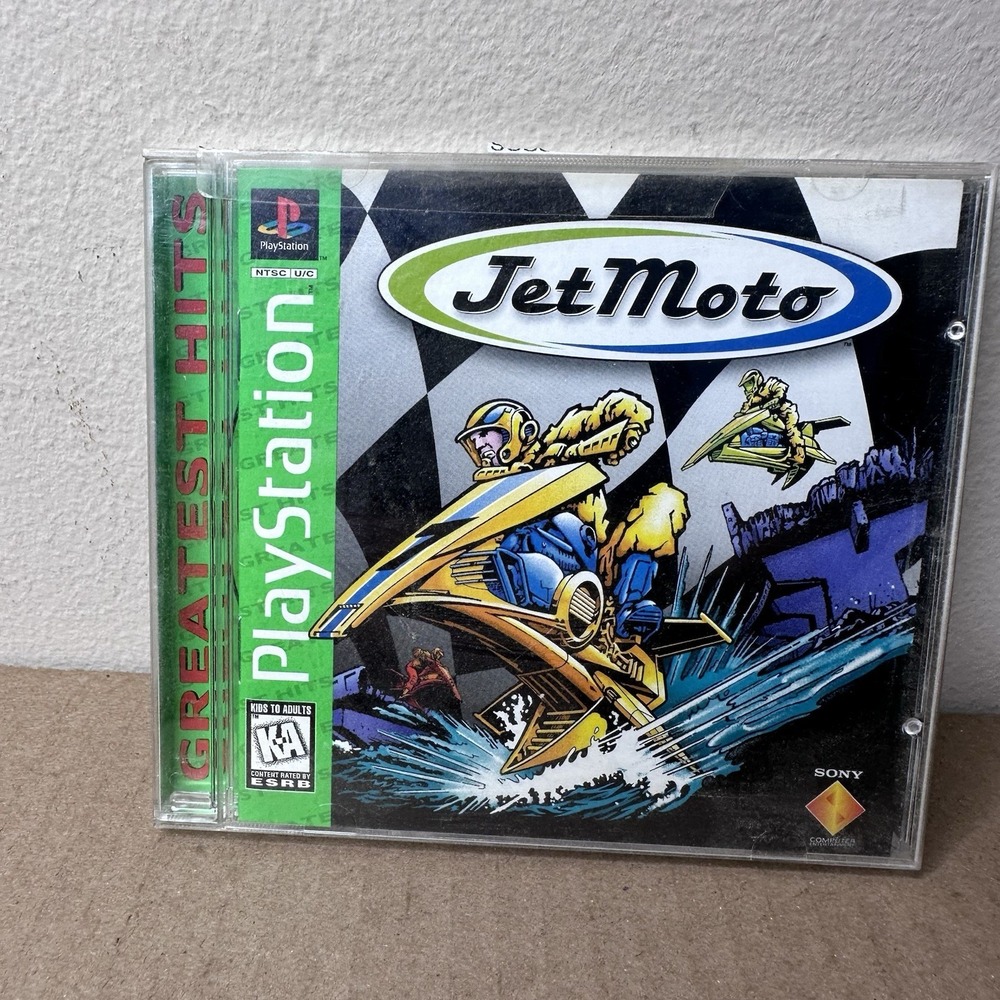 Jet Moto PlayStation 1 PS1 Greatest Hits CIB Complete Tested 1997 Sony Racing